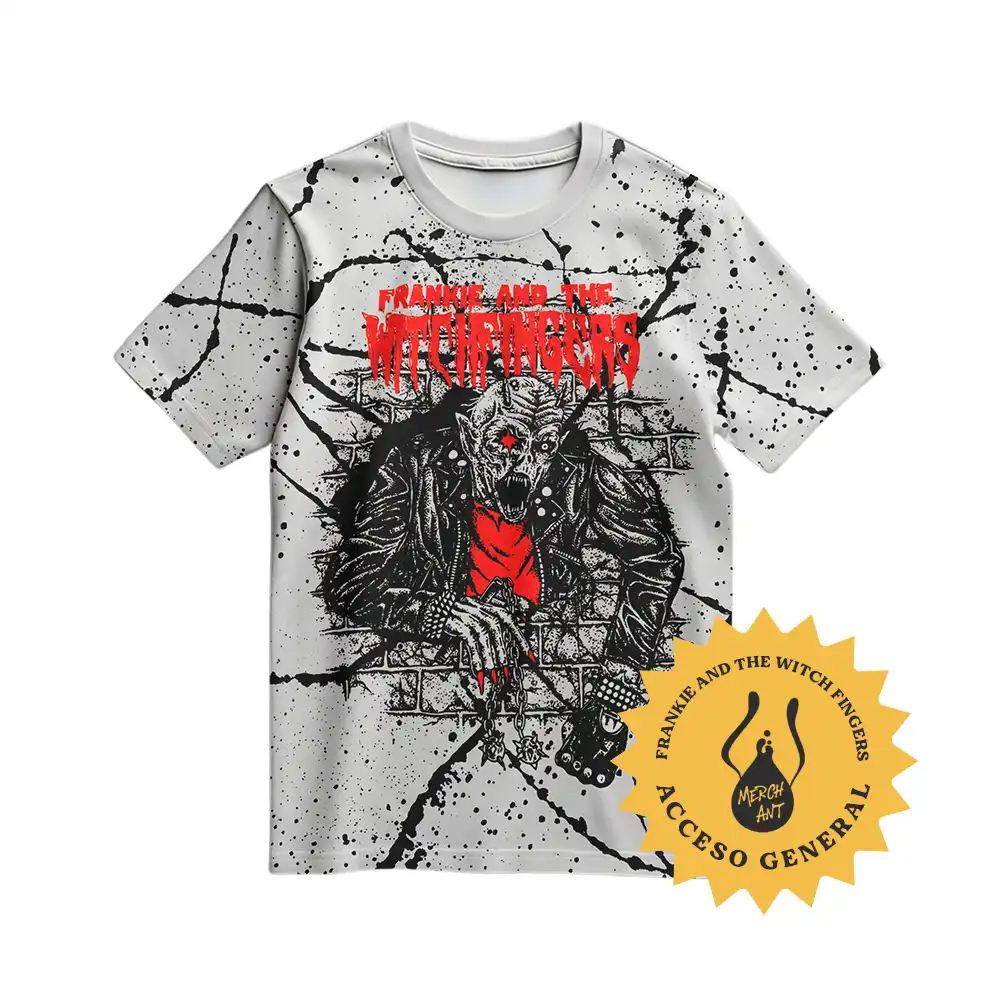 Playera oficial manga corta blanca, Frankie and the Witch Fingers + Acceso individual general al show Frankie and the Witch Fingers en Foro Indie Rocks! (Sala A)
