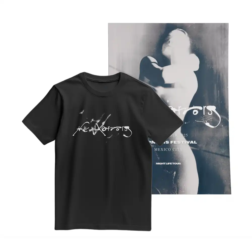 Playera Oficial The Horrors "Festival Hipnosis 2025" + Serigrafía Oficial Conmemorativa The Horrors "Festival Hipnosis 2025"